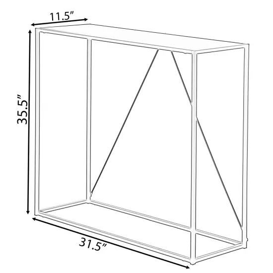 Modern Display Metal Console Table, for Dining, Entryway and Hallway, Black {5}