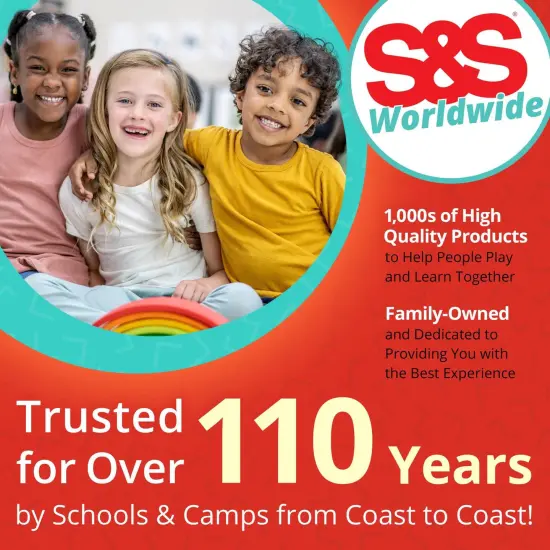 S&S Worldwide Make Your Own Jump Rope Pack.Makes up to Six 9' Long Jump Ropes with 5 Different Colored Beads.Fun for Camps, After School Programs and a Great Birthday Activity and Take Home Gift. {6}