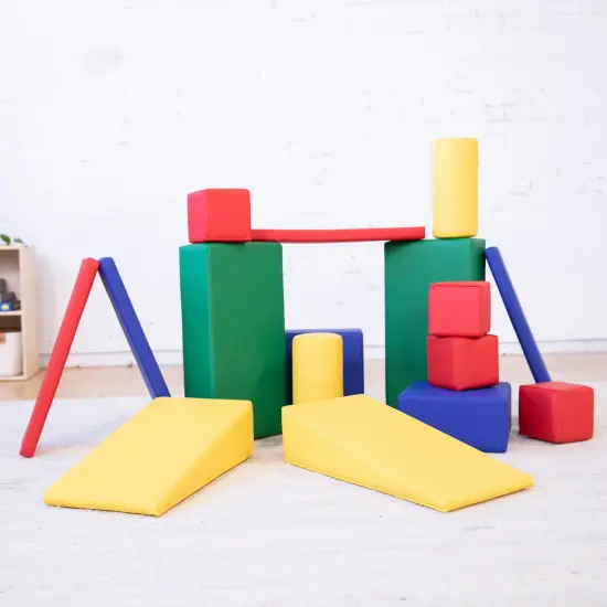Soft Builder Blocks, Foam Shapes, 16-Piece Assorted {6}