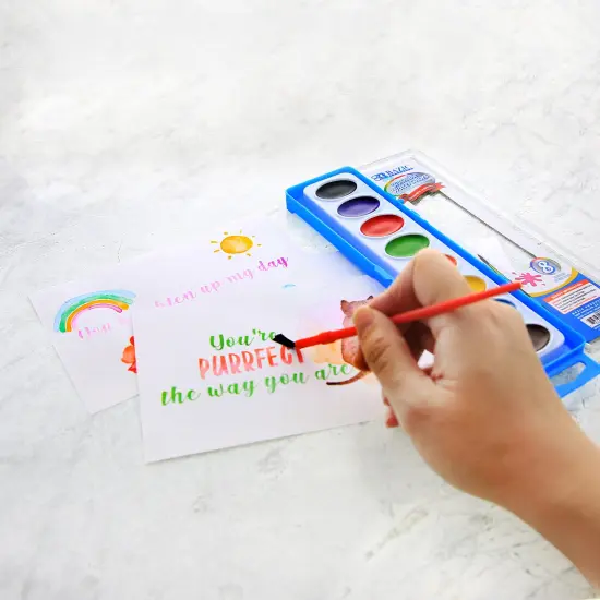 BAZIC Semi Moist Watercolor w/ Brush 8 Ct. {4}