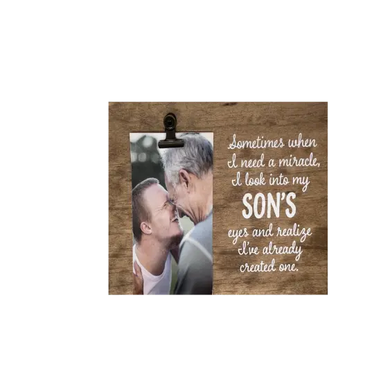 Decorative Wood Clip Frame: Son {3}