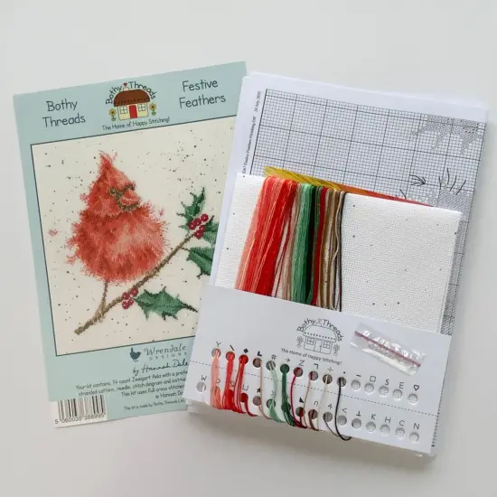 Festive Feathers XHD67 Counted Cross Stitch Kit {2}