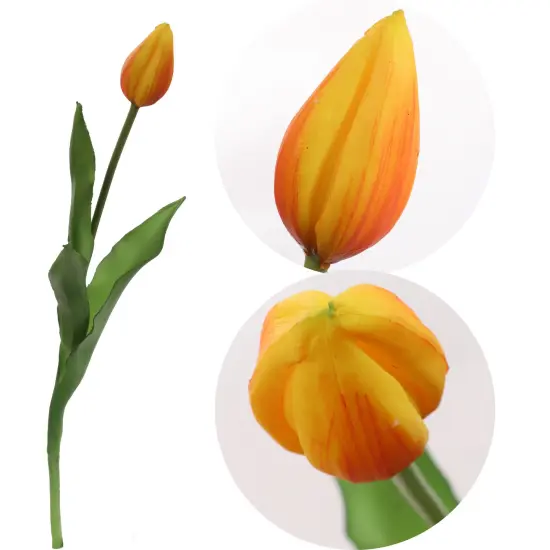 24-Pack: Real Touch Orange Tulip Bud Stem, Floral Home by Artificial Flowers {2}