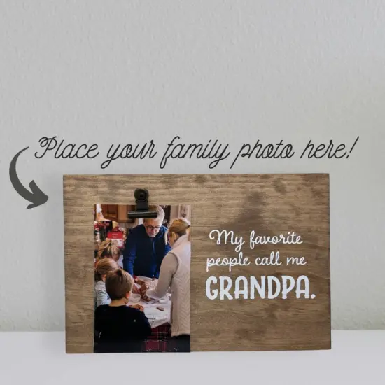 Decorative Wood Clip Frame: Grandpa {2}