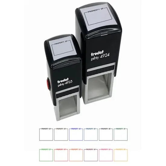 Simple Property of Label Self-Inking Rubber Stamp Ink Stamper Purple {1}