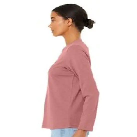 BELLA + CANVAS&reg; Women&rsquo;s Jersey Crewneck Long Sleeve Tee Deep heather {4}