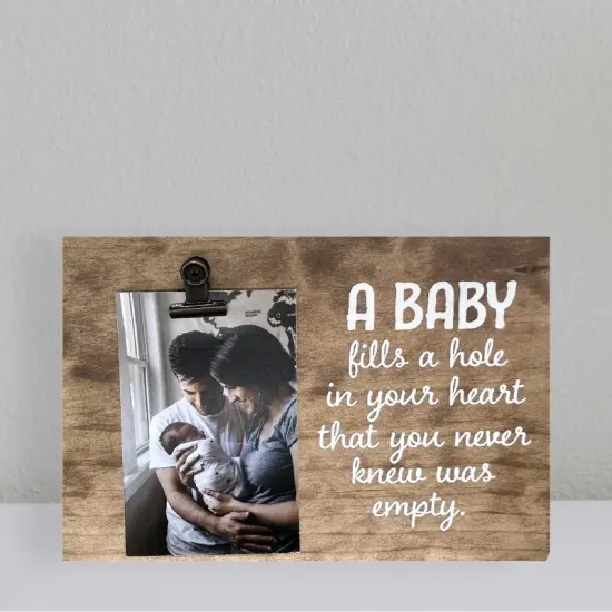 Decorative Wood Clip Frame: Baby {3}