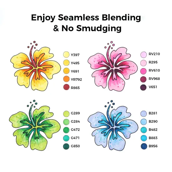 Ohuhu Oahu 80 Colors Alcohol-Based Markers - Dual Tip Chisel & Fine {4}