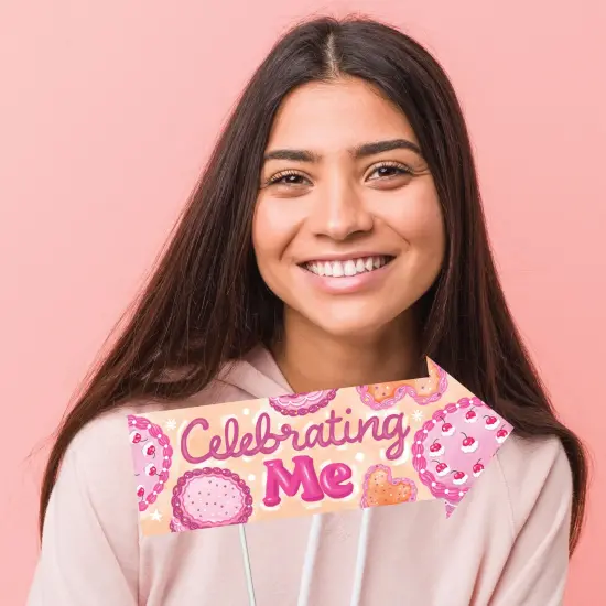 Big Dot of Happiness Funny Hot Girl Bday - Vintage Cake Birthday Party Photo Booth Props Kit - 10 Piece {3}