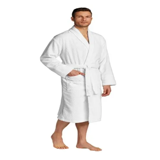 PORT AUTHORITY&reg; Terry Shawl Collar Robe White {3}