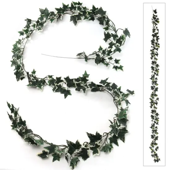 6ft Variegated English Ivy Garland - 12-Pack, Lifelike Greenery, Indoor/Outdoor Use, Home & Event D&eacute;cor - Perfect for All Seasons & Holidays, Floral Home by Artificial Flowers {1}
