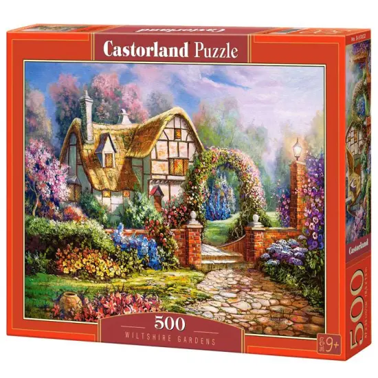 500 Piece Jigsaw Puzzle, Wiltshire Gardens, Charming Nook, Countryside, Adult Puzzles, Castorland B-53032 {1}