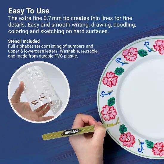 15 Colors Acrylic Paint Pens for Rock Painting including Gold and Silver Metallic Acrylic Paint Markers 0.7 mm Fine Point Pen for Glass, Wood Crafts, Metal {4}