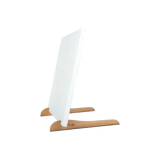 The Original Overby Tabletop Painting Easel, Portable Compact Easy Carry, Hold & Display Stretched Canvas Stable, 12" Inches, Natural Wood {2}