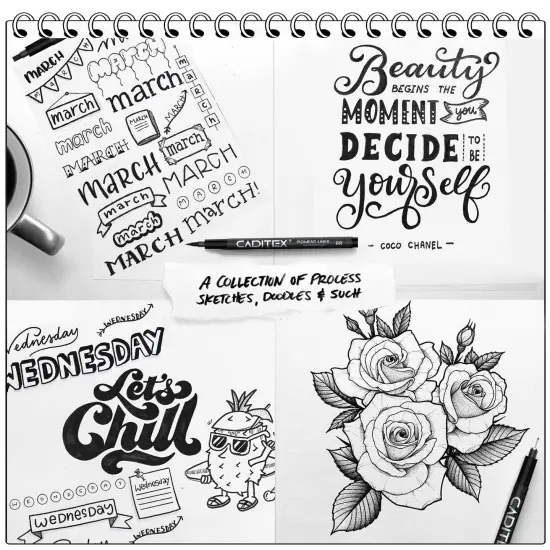 12 Size Fineliner Pens, Micro-Pens for Beginners Sketching, Writing, Drawing {4}