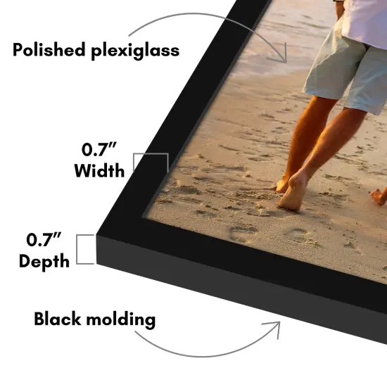 Americanflat Poster Frame - Perfect Frame for Photos and Artwork - Large Picture Frame - Polished Plexiglass - Hanging Hardware with Horizontal and Vertical Display {3}