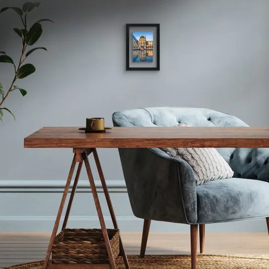 Americanflat Floating Picture Frame for Wall Art - Photo Frame with Floating Effect for Photos, Wall Art, and Pressed Flowers - Polished Glass Cover - Hanging Hardware {12}