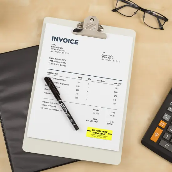 Avery Neon Address Labels with Sure Feed for Laser Printers, 1" x 2 5/8", 750 Yellow Labels (5972) {4}