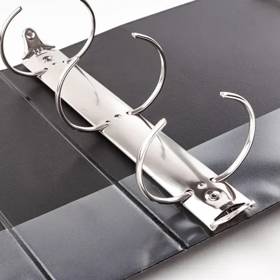 Avery Economy View 3 Ring Binders, 3" Round Rings, 4 Black Binders (03361) {6}