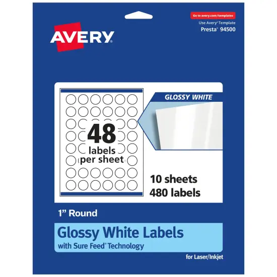 Avery Round Labels with Sure Feed, 1" Diameter {1}