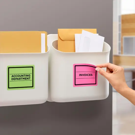 Avery Removable Multipurpose Labels, Sure Feed Technology, 3-1/3" x 4", Assorted Neon, 72 Labels (6482) {6}