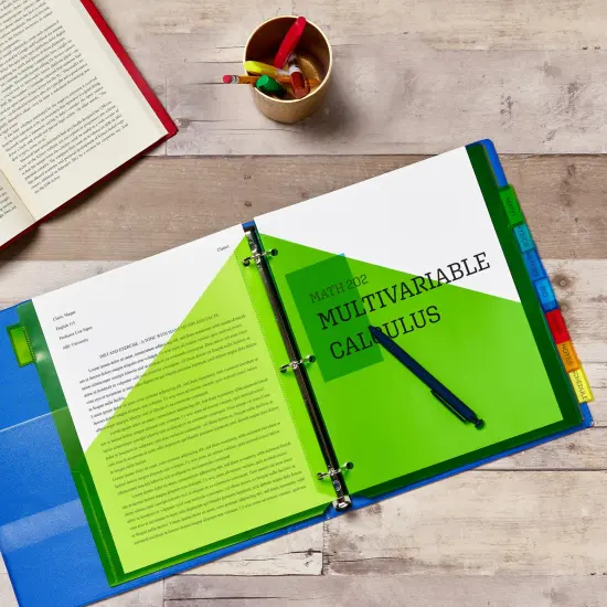 Avery Dividers for 3 Ring Binders, 8-Tab Binder Dividers, Two-Pocket Plastic Binder Dividers, Insertable Big Tab, Multicolor, 3 Sets (71907) {3}