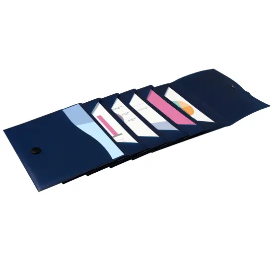 Avery Slide & View Expanding File Folder, 6 Pockets, Letter Size, 1 Navy Folder (73545) {2}