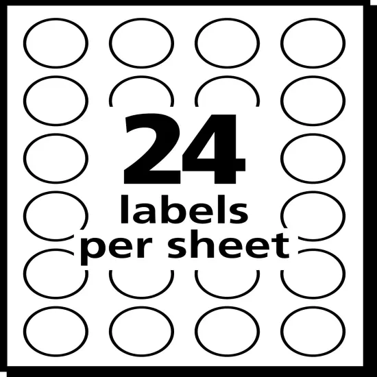 Avery Printable Color-Coding Labels, Removable Adhesive, 3/4" Round, Assorted, 1,008 Labels (5472) {3}