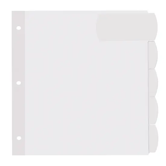 Avery Big Tab Printable Large White Label Dividers with Easy Peel, 5 Tabs, 4 Sets (14438) {2}