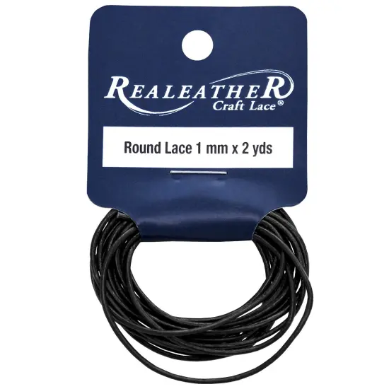 Realeather(R) Crafts Round Leather Lace 1mmX2yd {1}