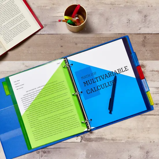 Avery Dividers for 3 Ring Binders, 5-Tab Binder Dividers, Two-Pocket Plastic Binder Dividers, Insertable Big Tab, Multicolor, 3 Sets (71906) {3}