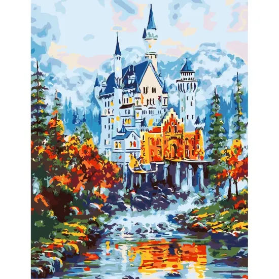 Artwille DIY Paint by Numbers for Adults and Kids - Fabulous castle {1}