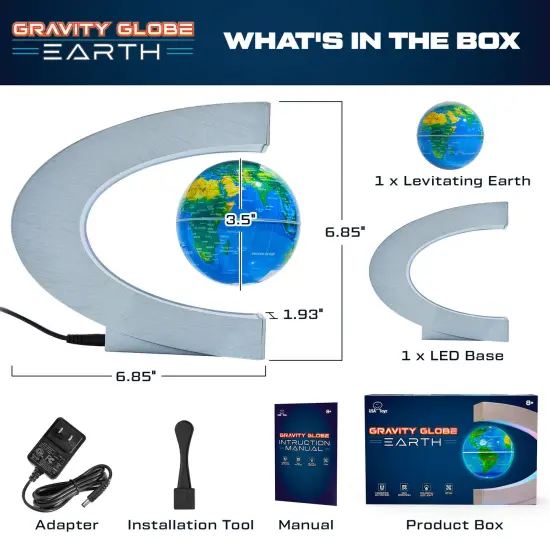USA Toyz Gravity Globe Earth Ball and C Frame Set {6}