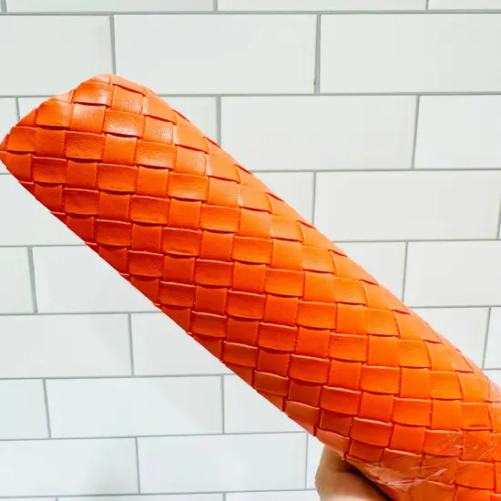 Orange Diamond Weave Vinyl {2}