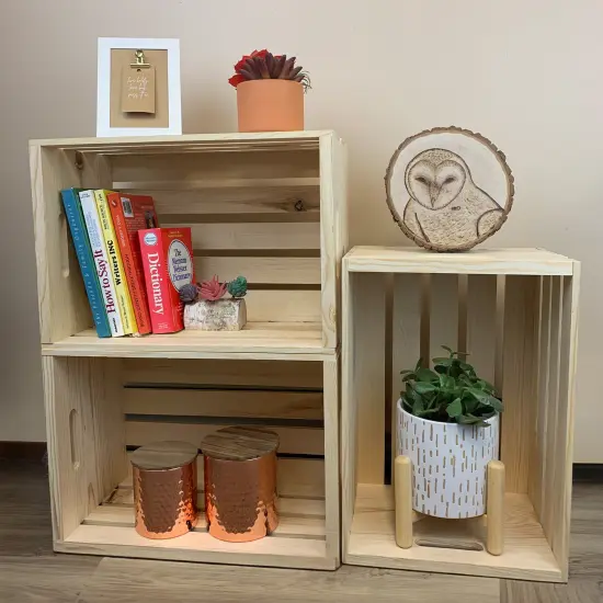 Wilson Large Pine Wood Crate {6}