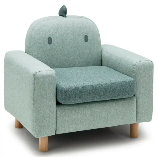 Kids Sofa with Armrest and Thick Cushion Grey {7}