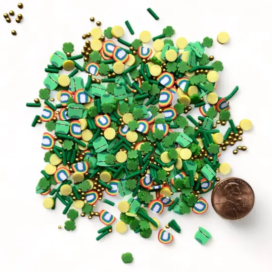 Buttons Galore Sprinkletz DIY Craft Embellishment Polymer Clay Pieces For Slime & Crafts 36 Grams - 3 Packs of Irish Charm {3}