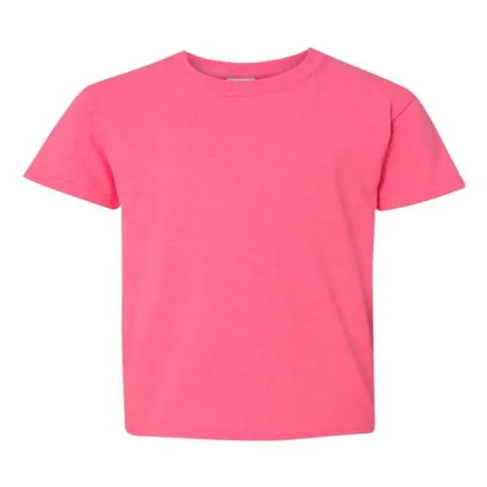 Gildan&reg; Heavy Cotton Crewneck Short Sleeve Youth T-Shirt - 5000B Safety pink {2}
