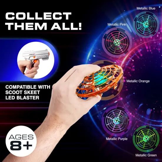 Force1 Scoot Skeet Drone Electronic Shooting Game for Kids (Drone Only)-Orange {4}