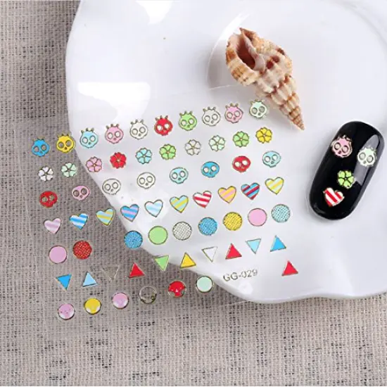 Wrapables Mini Colorful Shapes Nail Stickers Nail Art Set (24 Sheets) {2}