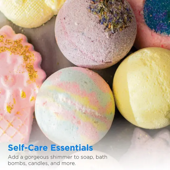 Rolio Mica Powder - 24 Color Original Set, 10g, Pearlescent Color Pigment - Art Set for Resin Epoxy - for Soap Making, Nail Polish, Lip Gloss, Eye Shadow, Slime & Candle Jars {6}