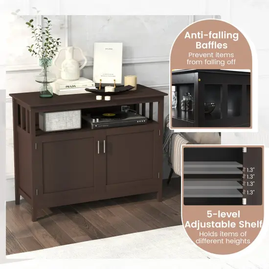 Modern Wooden Kitchen Storage Cabinet Brown {6}