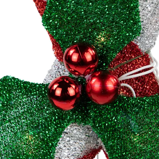 Northlight Double Candy Cane Lighted Outdoor Christmas Decoration - 26" - Clear Lights Red {6}