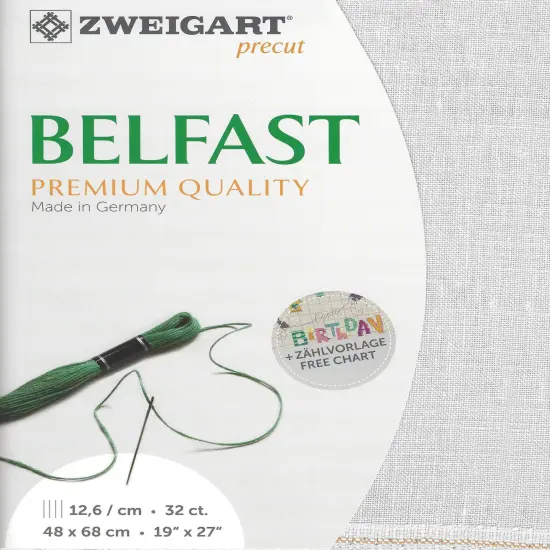 Precut Zweigart Belfast 32 count Silvery Moon {1}