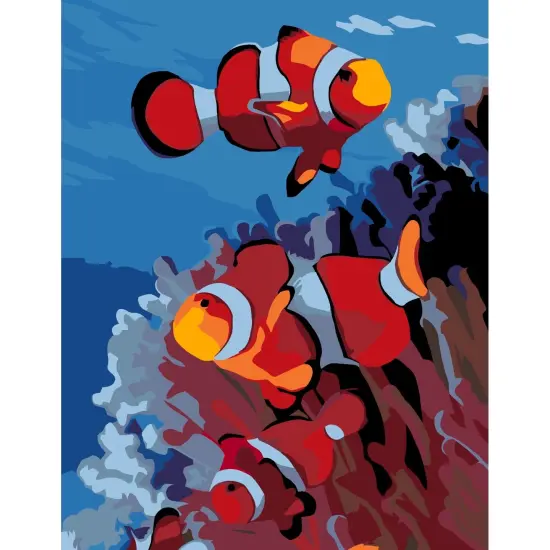 Artwille DIY Paint by Numbers for Adults and Kids - Fish in Coral {1}