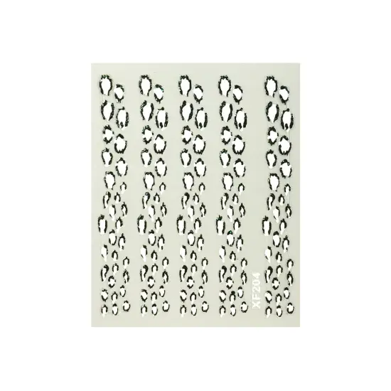 Wrapables Fingernail Stickers Nail Art Nail Stickers Self-Adhesive Nail Stickers 3D Nail Decals - Leopard, Cross, Crown, Lace & Flowers (4 Designs/8 Sheets) {5}