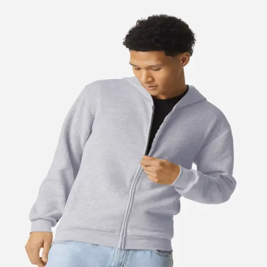 American Apparel&reg; ReFlex Fleece Full-Zip Hoodie Heather grey {1}