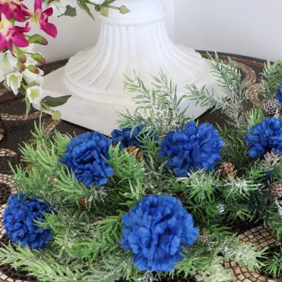 5-Inch Royal Blue Artificial Carnation Picks - Box of 200, 3.5" Wide - Perfect for Floral Arrangements, Crafts - Elegant Year-Round Decor, Floral Home by Artificial Flowers {2}