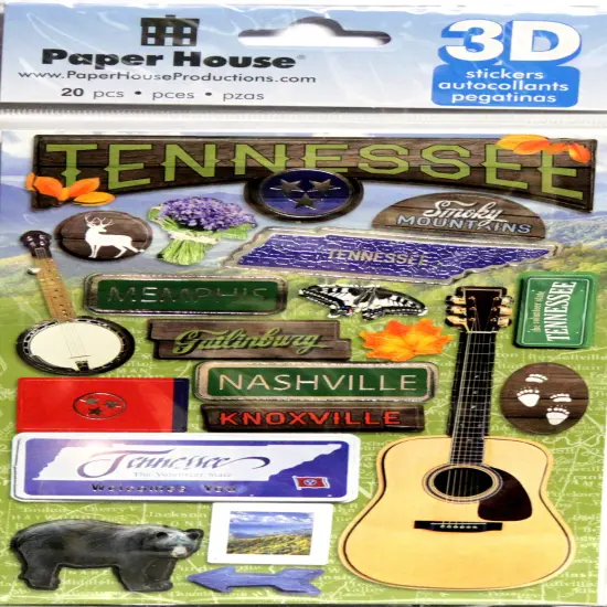 Paper House Tennessee Dimensional 3D Stickers {1}