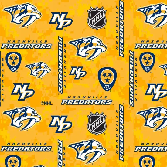 Sykel Enterprises NHL Team Fleece Blanket Fabric-Nashville Predators Digital Camo Fleece Fabric {1}